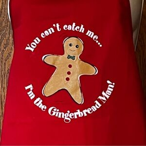 Holiday gingerbread apron